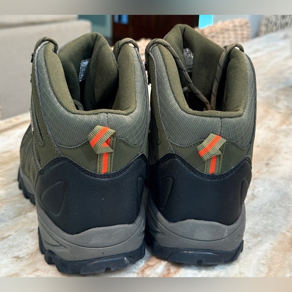 Men’s NORTIV8 Outdoor Non-Slip Hiking Boots- Army green/black/orange. Size 9.5 - Picture 6 of 9